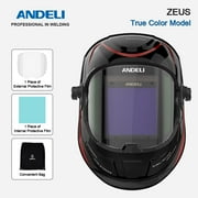 ANDELI 100*95mm Welder Mask Large View Auto Darkening Welding Helmet True Color DIN4 1/1/1/2 Soldering Mask for TIG MIG MMA CUT